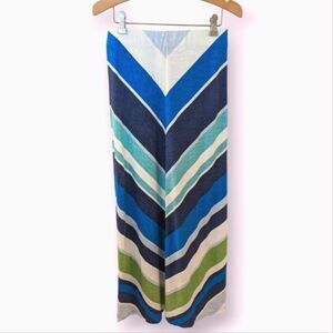 Tommy Bahama Maxi Skirt Chevron Blue Green XXS